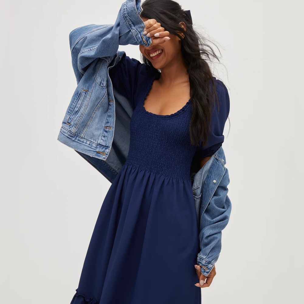 Hill House The Louisa Nap Dress - Navy - New Without Tags